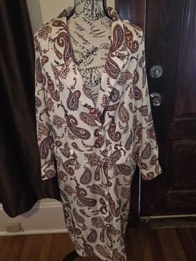 The Bright Side Cream Paisley Blazer Dress Size Medium